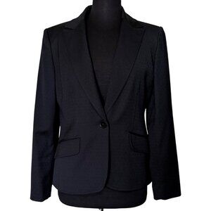 Jones New Yorksuit Black Blazer Jacket Polyester Viscose Blend Women's Size 6